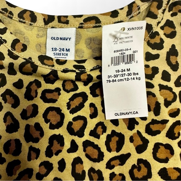 NWT, Old Navy Leopard Dress with Faux Fur Vest / Size: 18-24 Months - Picture 2 of 7